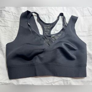 Athleta Black V-Neck Sports Bra